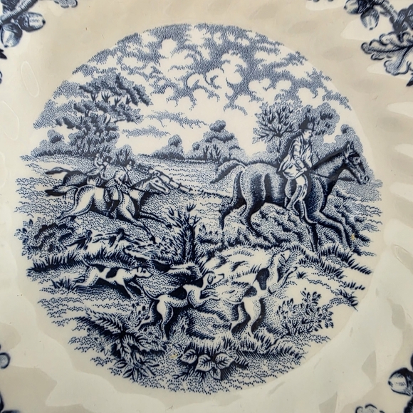 The Georgian Collection Churchill Blue Hunting Scene England Royal Wessex - Picture 2 of 5